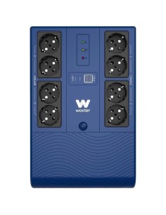 ph2WOXTER MULTIBASE UPS 1200 VA h2pSAI Woxter Multibase 1200VA con bateria de 12V 7Ah 8 tomas Schuko y proteccion contra cortes