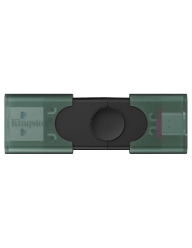 ph2DataTraveler Duo USB Flash Drive h2pCon diseno de tapon deslizante y conectores USB A C duales pp pulliConector USB A y USB 