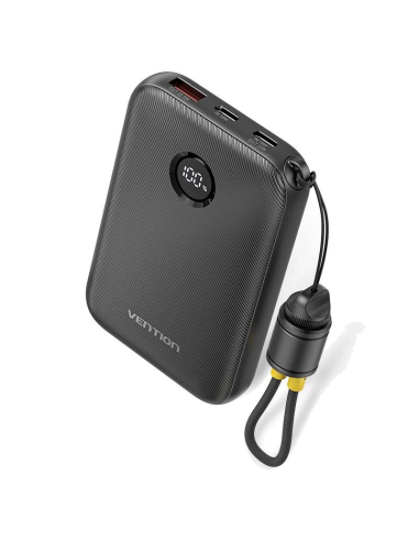ph2Vention 10000mAh Power Bank 225W h2ulli10000 mAh 225 W liliCable de carga incorporado liliCarga hasta 2 dispositivos liliApt
