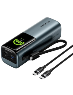 ph2Vention 27000mAh Power Bank 200W h2pulli200W liliPD31 y PPS y UFCS liliPantalla digital TFT liliCarga hasta 3 dispositivos l