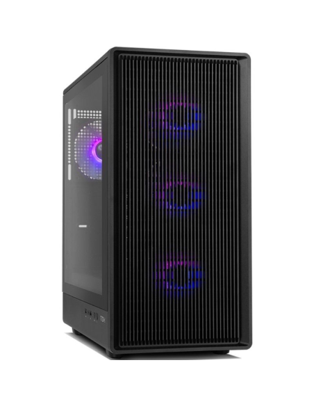 ph2Infinity IOTA ARGB MESH MID TOWER h2pulliPanel lateral de cristal templado y frontal mesh liliCuatro ventiladores de 120 mm 