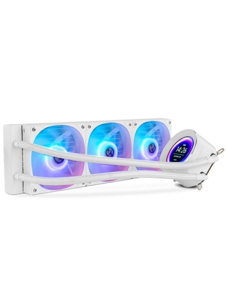 ph2X 360 LCD Blanco h2pLCD 360MM LIQUID COOLING SYSTEM ppHummer X 360 LCD es un kit de refrigeracion liquida all in one facil d