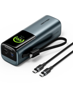 p ph2Vention 20000mAh Power Bank 165W h2p pulli165 W liliPD30 y PPS y UFCS liliPantalla digital TFT liliCarga hasta 3 dispositi