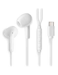 ph2CROSS GLIDE WHITE h2pbAuriculares intraurales con microfono y boton multifuncion Conexion tipo USB C b ppulliAuriculares de 