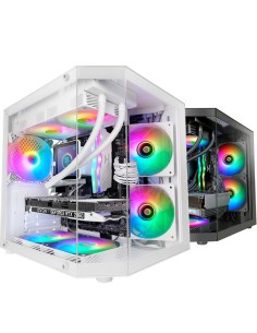 h2MC 3TLITE h2pspan style background color initial Su diseno panoramico MicroATX compacto con triple cristal templado continuo 