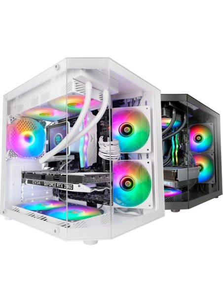 h2MC 3TLITE h2pspan style background color initial Su diseno panoramico MicroATX compacto con triple cristal templado continuo 