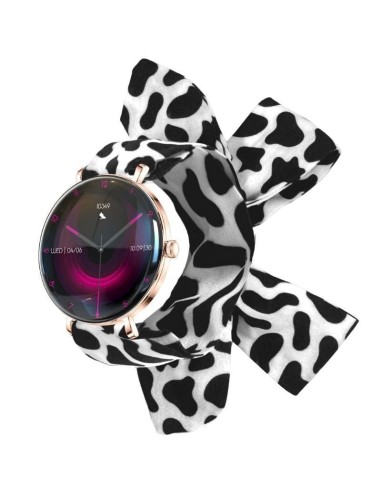 h2Reloj inteligente Forever SB 370 Lucca en oro rosa h2divul liDiagonal de pantalla 143 li liResolucion de pantalla 466 x 466px