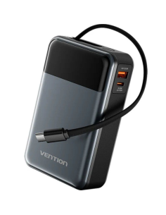 h220000mAh Power Bank USB C USB C USB A with Built in USB C Cable 65W Black LED Display Type h2div h2Especificaciones h2 div ul