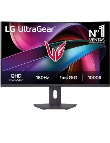 h2Monitor Gaming LG UltraGear 32 VA QHD 2560X1440 180Hz 1 ms Curvo 1000R h2divp pul liLa pantalla QHD en 16 9 de 32 con una tas