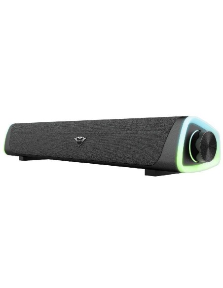 pBarra de sonido para gaming con iluminacion RGB en ondas de arco iris y volumen de facil accesobr pph2Sonido visible h2pLa bar