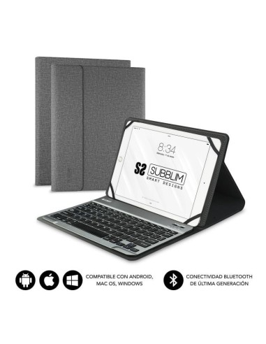ppEste Teclado Bluetooth extraible viene con una funda de alta calidad compatible con todas las Tablet del mercado de 101 a 108