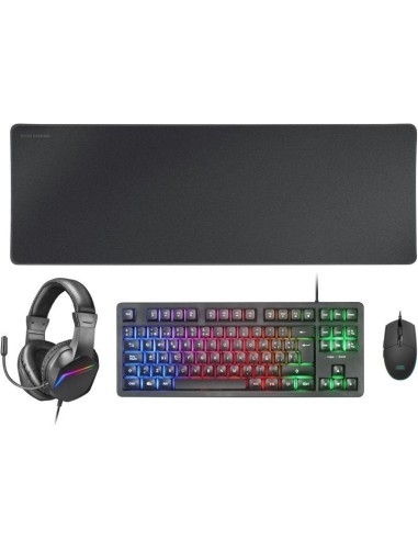 ph2COMBO GAMING 4EN1 MCP RGB3 h2pPack gaming premium 4en1 Teclado TKL con tecnologia H Mech RED raton ultraligero RGB Flow de 3