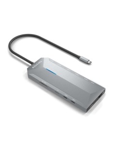 pAISENS USB C DOCK 12 EN 1 USB C A 2xHDMI 1XRJ45 3xUSB A 2xUSB C 1xUSB C PD 1xAUDIO 1xSD 1xMICRO SD GRIS 15CMbrul libDescripcio