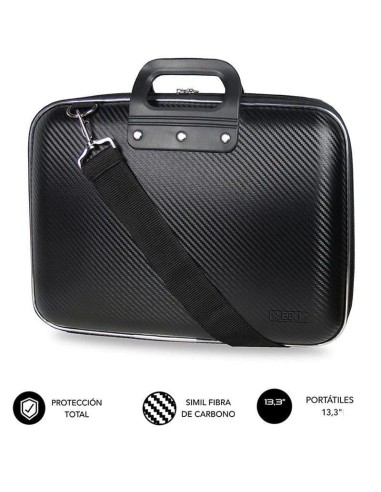 pEl maletin para ordenadores portatiles Subblim EVA Laptop Bag Carbon presenta un diseno elegante y ligero fabricado con espuma