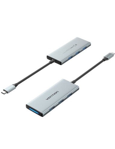 p pp ppAdaptador de dongle USB C 6 en 1 el adaptador USB C a USB VENTION convierte tu dispositivo en una mini estacion de traba