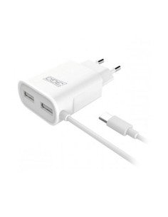 pCargador de pared con 2 puertos USB 5V 2A y cable aprox 14m con conector microUSB p