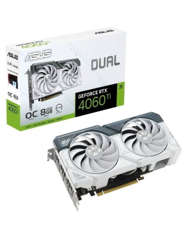 h2ASUS Dual GeForce RTX8482 4060 Ti White OC Edition 8GB GDDR6 h2p pp pulliMultiprocesadores de streaming NVIDIA Ada Lovelace h