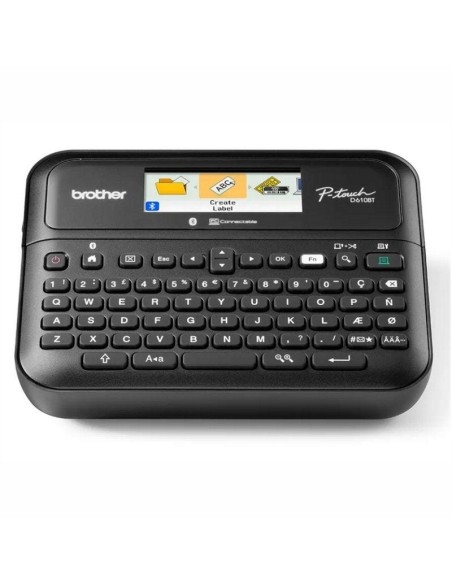 pRotuladora de sobremesa con teclado QWERTY pantalla LCD a color y reconocimiento de color de cintanbspPermite previsualizar la