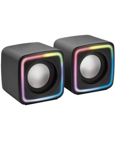 p ph2ALTAVOCES PARA JUEGOS MSCUBE h2Iluminacion RGB sonido DSP espacial tamano compacto y excelentes materiales en los altavoce