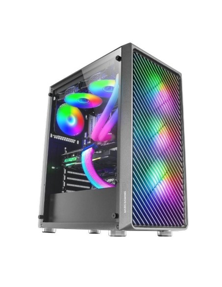 ph2SEMITORRE GAMING MC F h24 ventiladores ARGB de serie para PCs de rendimiento extremo ventana de cristal templado soporte com