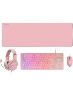 ph2COMBO GAMING 4EN1 MCP RGB3 h2pPack gaming premium 4en1 Teclado TKL con tecnologia H Mech RED raton ultraligero RGB Flow de 3