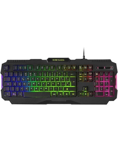 pEl MRK0 es un teclado gaming especialmente disenado para destacar Con sus tres modos de iluminacion RGB Rainbow 9 colores y su